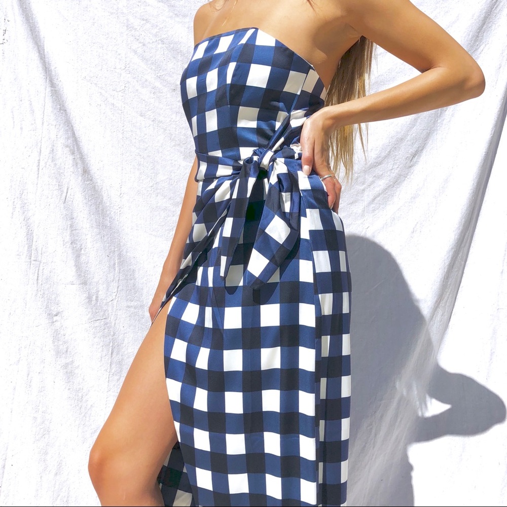 LPA DRESS 142 in Blue Check